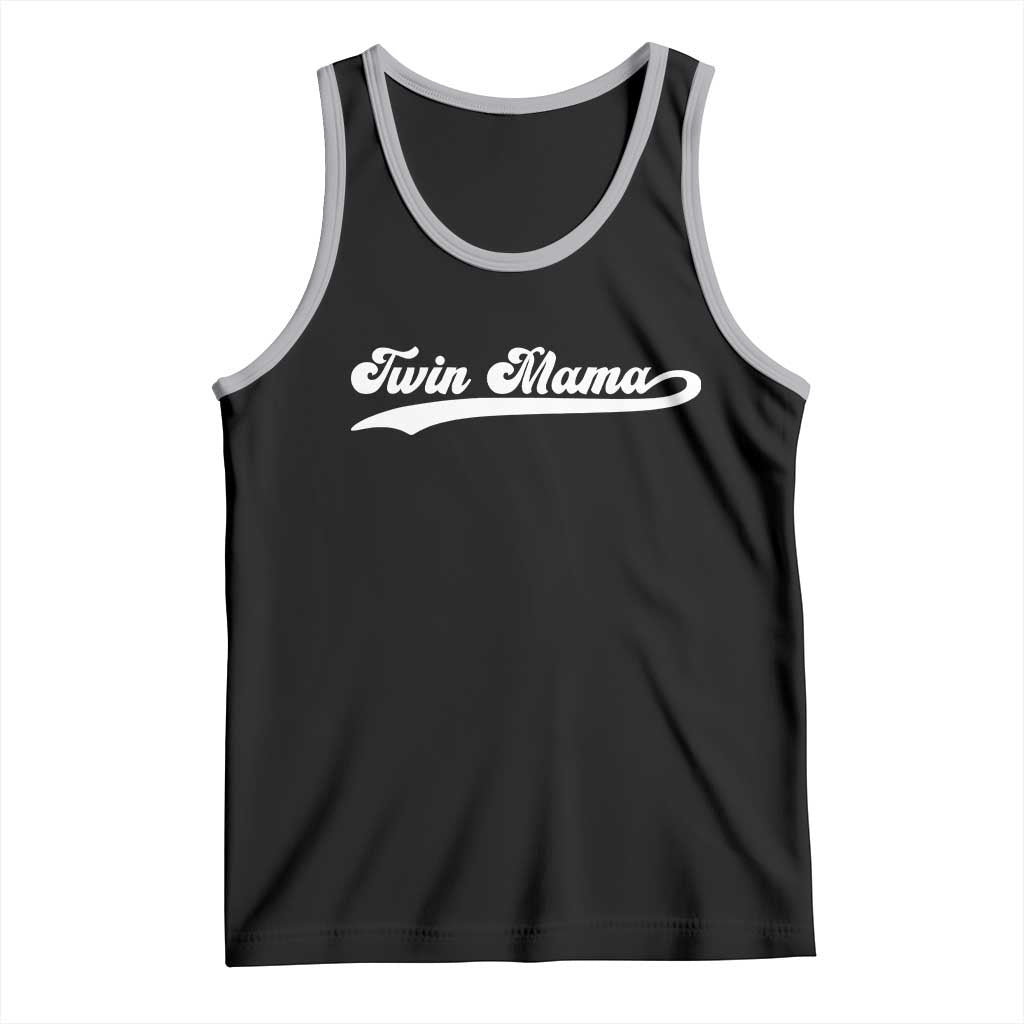 Twin Mama Tank Top Pregnancy Announcement New Mom Gift TS10 Black Athletic Heather Print Your Wear