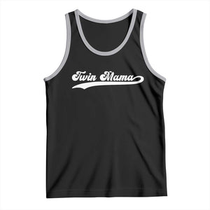 Twin Mama Tank Top Pregnancy Announcement New Mom Gift TS10 Black Athletic Heather Print Your Wear