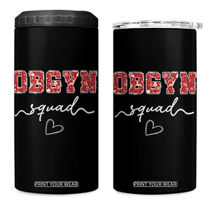 Christmas OBGYN Squad 4 in 1 Can Cooler Tumbler Obstetrics And Gynecology Nurse TS10 One Size: 16 oz Black Print Your Wear