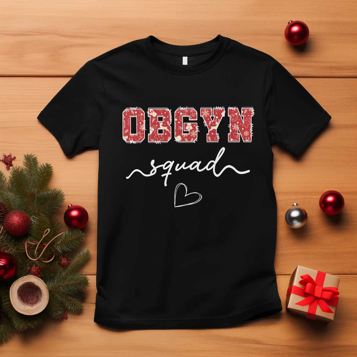 Christmas OBGYN Squad T Shirt Obstetrics And Gynecology Nurse - Print Your Wear