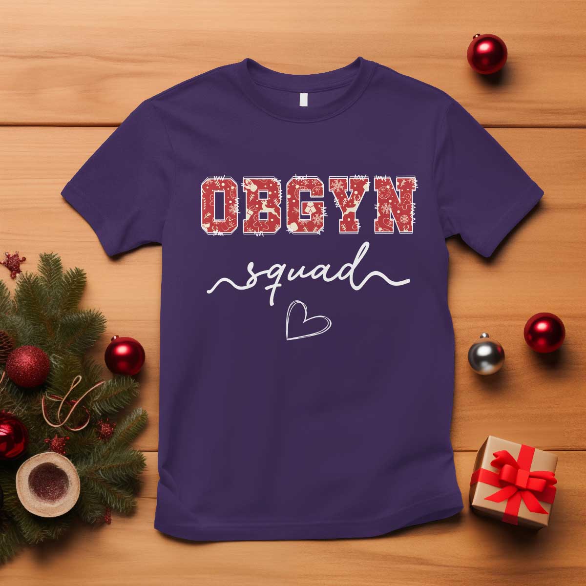 Christmas OBGYN Squad T Shirt Obstetrics And Gynecology Nurse - Print Your Wear