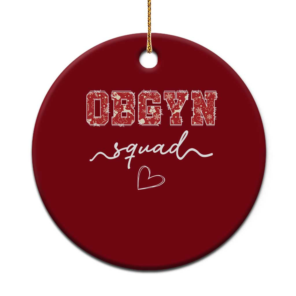 Christmas OBGYN Squad Ceramic Ornament Obstetrics And Gynecology Nurse TS10 1pc Red Print Your Wear