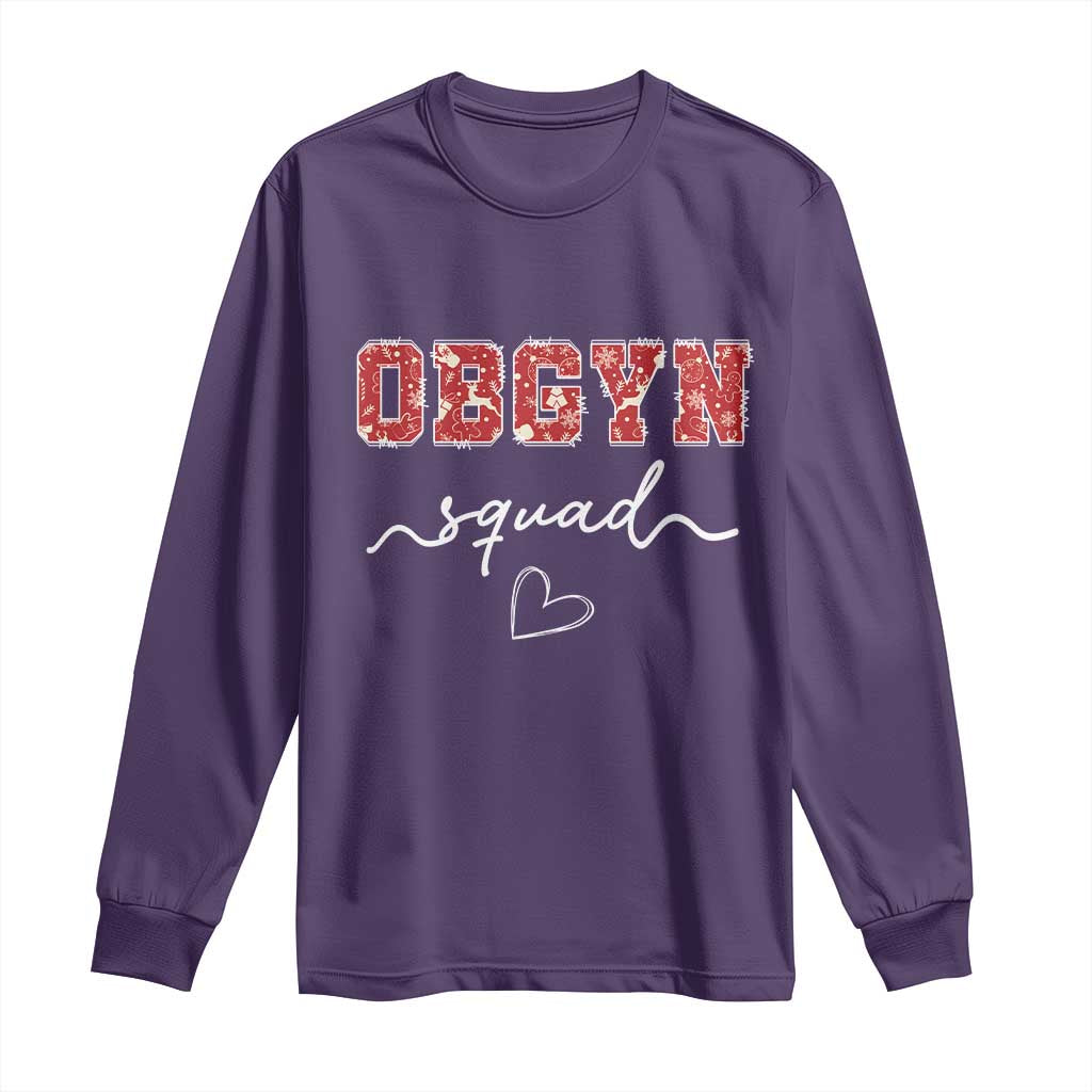 Christmas OBGYN Squad Long Sleeve Shirt Obstetrics And Gynecology Nurse TS10 Purple Print Your Wear