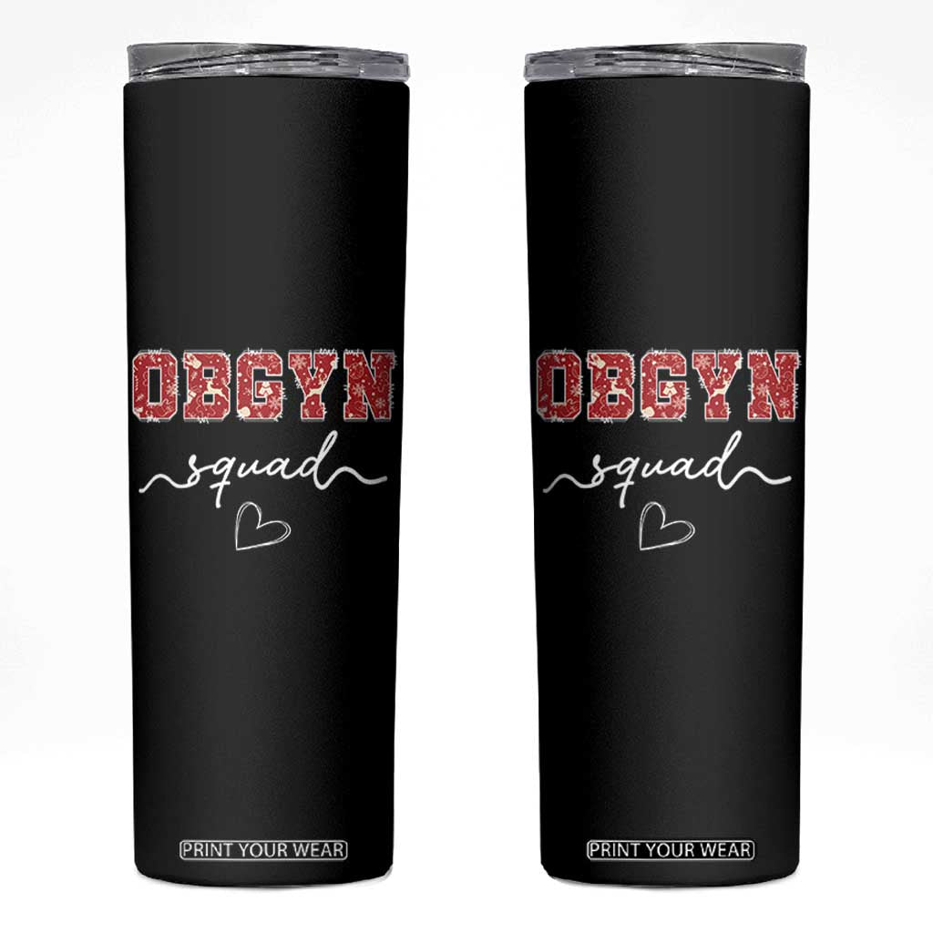 Christmas OBGYN Squad Skinny Tumbler Obstetrics And Gynecology Nurse TS10 Black Print Your Wear