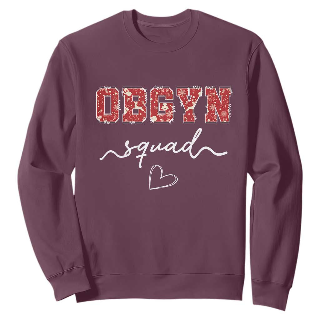 Christmas OBGYN Squad Sweatshirt Obstetrics And Gynecology Nurse - Print Your Wear