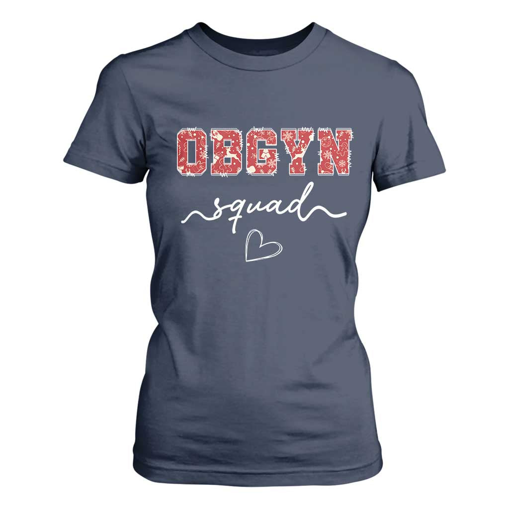 Christmas OBGYN Squad T Shirt For Women Obstetrics And Gynecology Nurse - Print Your Wear