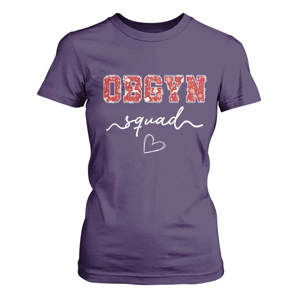 Christmas OBGYN Squad T Shirt For Women Obstetrics And Gynecology Nurse TS10 Purple Print Your Wear