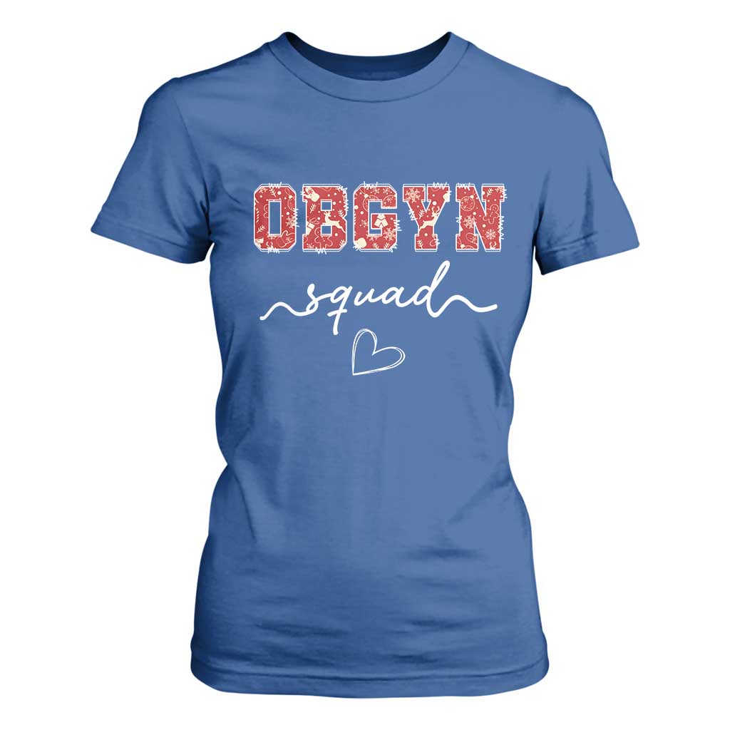Christmas OBGYN Squad T Shirt For Women Obstetrics And Gynecology Nurse TS10 Royal Blue Print Your Wear