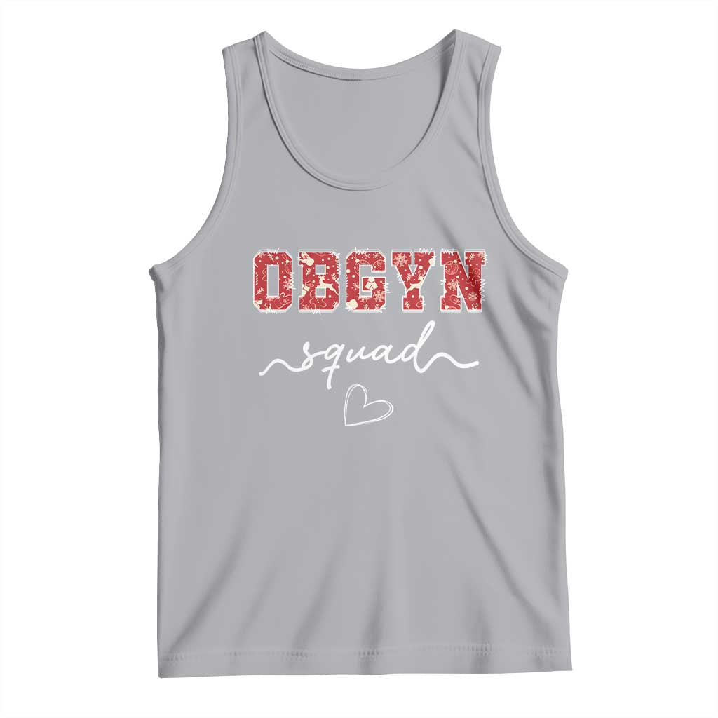 Christmas OBGYN Squad Tank Top Obstetrics And Gynecology Nurse TS10 Athletic Heather Print Your Wear