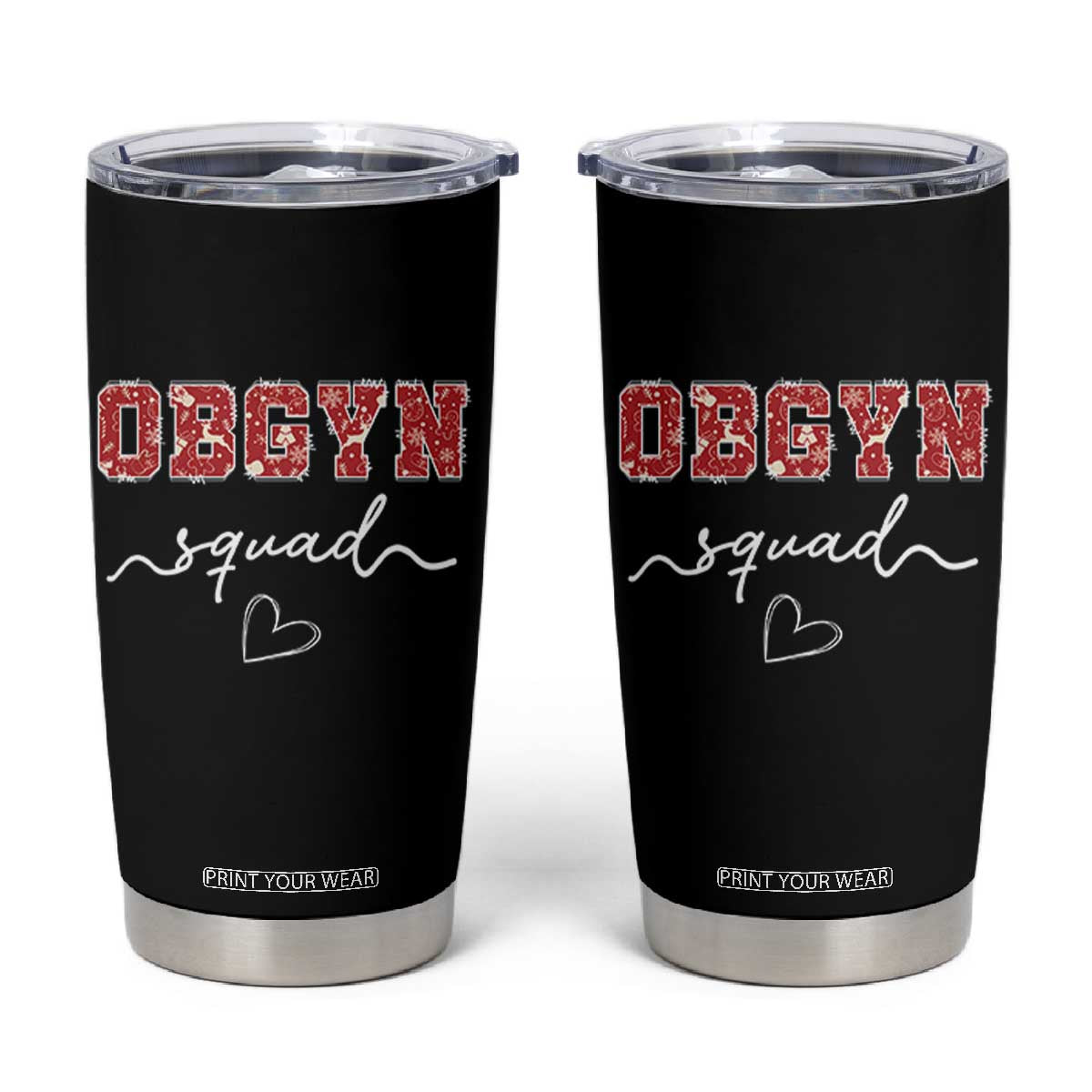 Christmas OBGYN Squad Tumbler Cup Obstetrics And Gynecology Nurse TS10 Black Print Your Wear