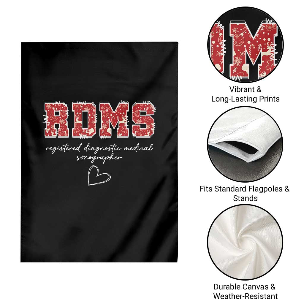 Christmas Sonographer Garden Flag RDMS Ultrasound Tech Technologist Gift TS10 Print Your Wear