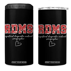 Christmas Sonographer 4 in 1 Can Cooler Tumbler RDMS Ultrasound Tech Technologist Gift TS10 One Size: 16 oz Black Print Your Wear
