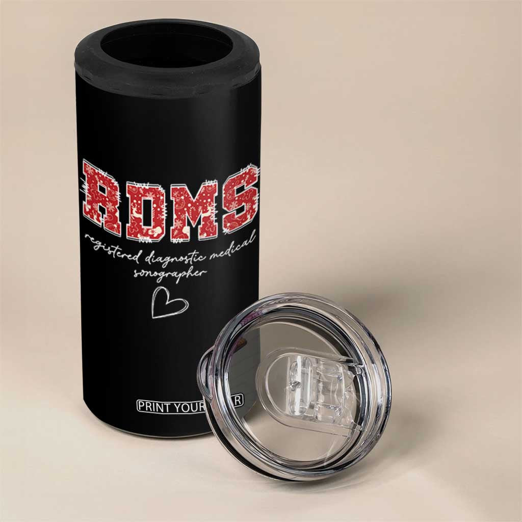 Christmas Sonographer 4 in 1 Can Cooler Tumbler RDMS Ultrasound Tech Technologist Gift TS10 Print Your Wear