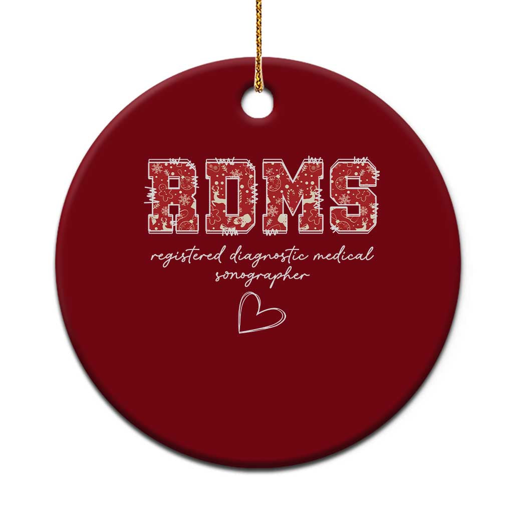 Christmas Sonographer Ceramic Ornament RDMS Ultrasound Tech Technologist Gift TS10 1pc Red Print Your Wear