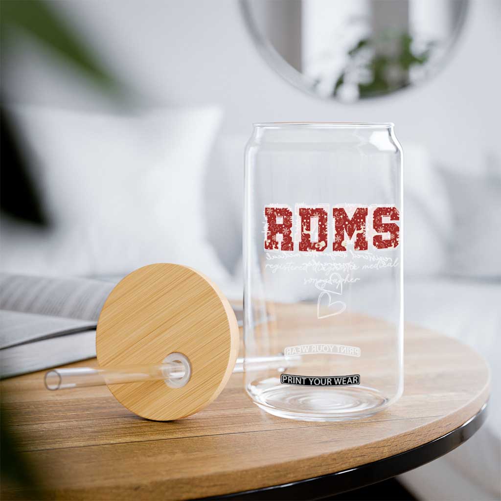 Christmas Sonographer Glass Can RDMS Ultrasound Tech Technologist Gift - Print Your Wear