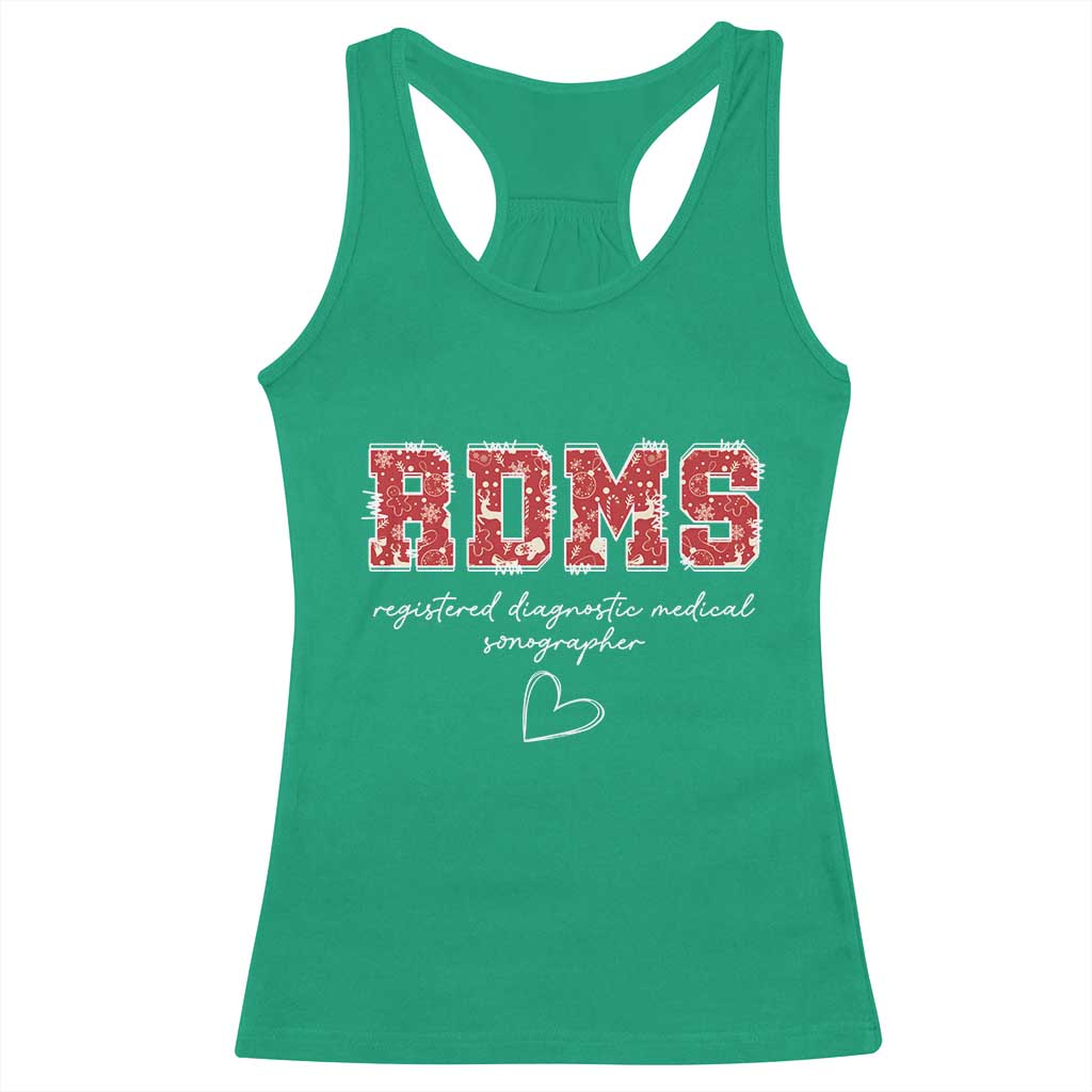 Christmas Sonographer Racerback Tank Top RDMS Ultrasound Tech Technologist Gift TS10 Irish Green Print Your Wear