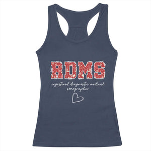 Christmas Sonographer Racerback Tank Top RDMS Ultrasound Tech Technologist Gift TS10 Navy Print Your Wear