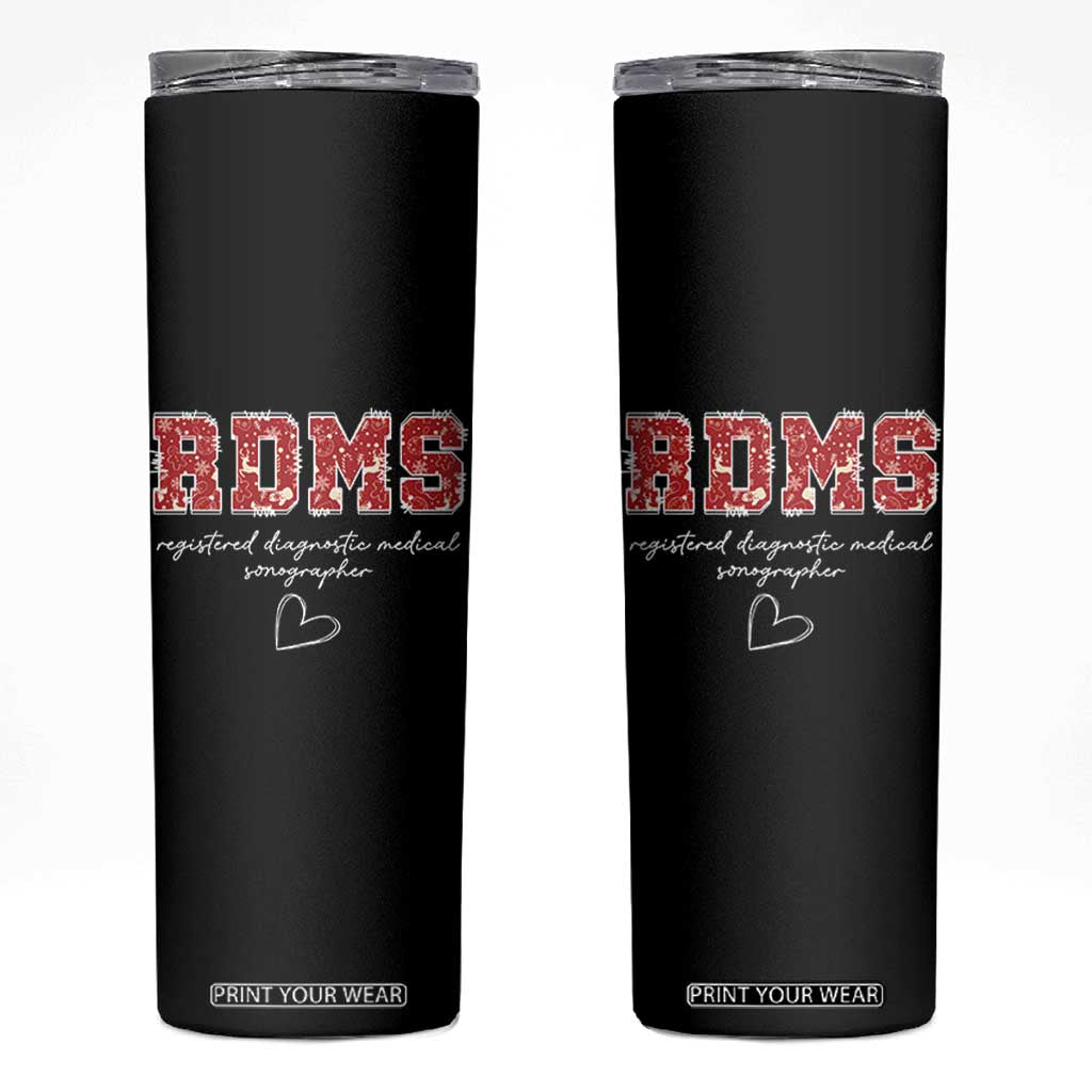 Christmas Sonographer Skinny Tumbler RDMS Ultrasound Tech Technologist Gift TS10 Black Print Your Wear