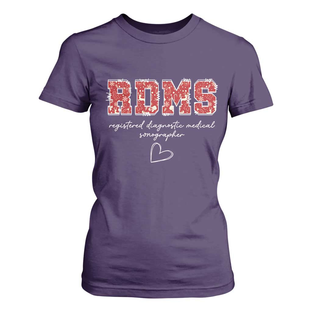 Christmas Sonographer T Shirt For Women RDMS Ultrasound Tech Technologist Gift TS10 Purple Print Your Wear