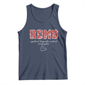 Christmas Sonographer Tank Top RDMS Ultrasound Tech Technologist Gift TS10 Navy Print Your Wear
