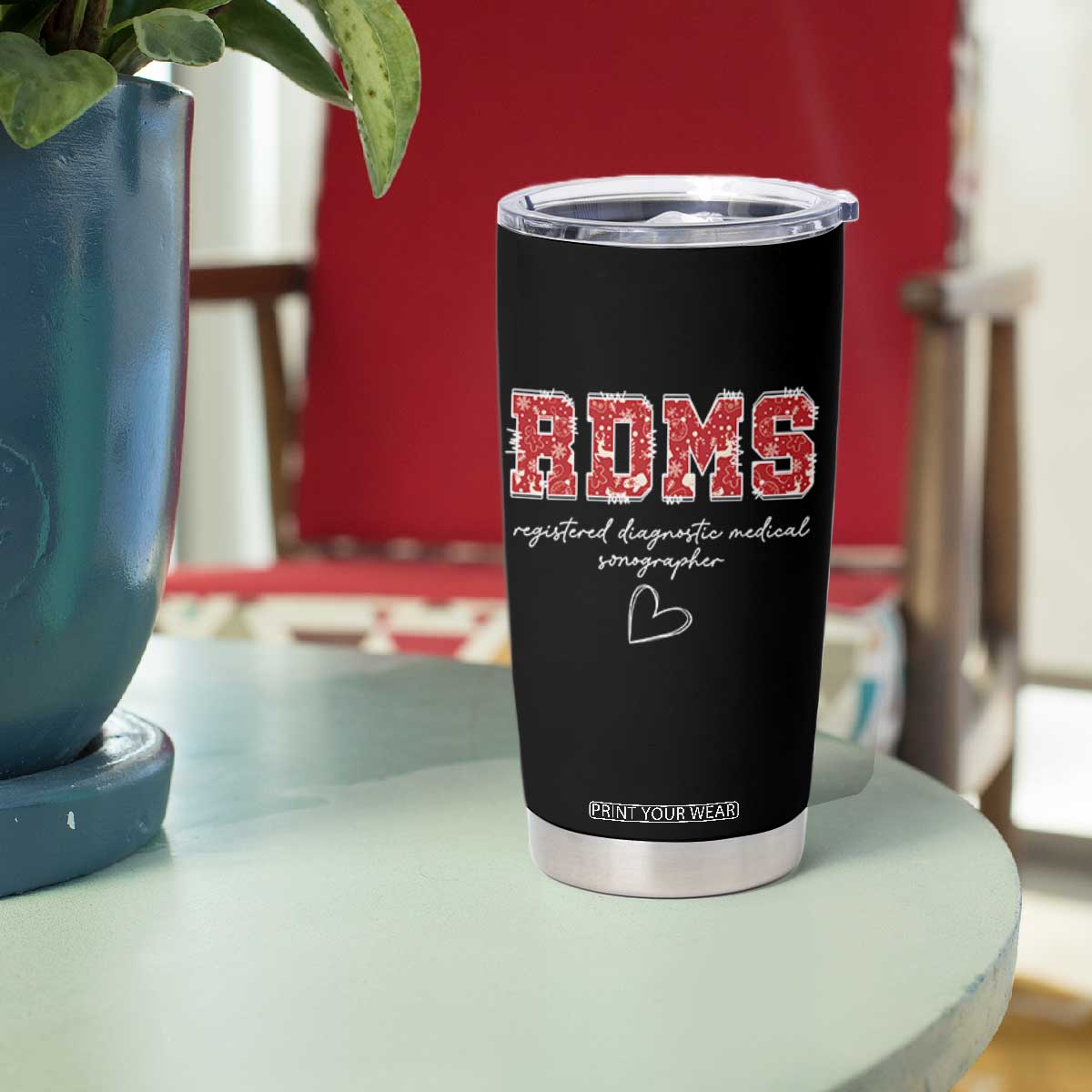 Christmas Sonographer Tumbler Cup RDMS Ultrasound Tech Technologist Gift - Print Your Wear