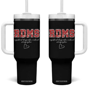Christmas Sonographer Tumbler With Handle RDMS Ultrasound Tech Technologist Gift TS10 One Size: 40 oz Black Print Your Wear