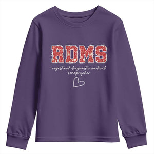 Christmas Sonographer Youth Sweatshirt RDMS Ultrasound Tech Technologist Gift TS10 Purple Print Your Wear