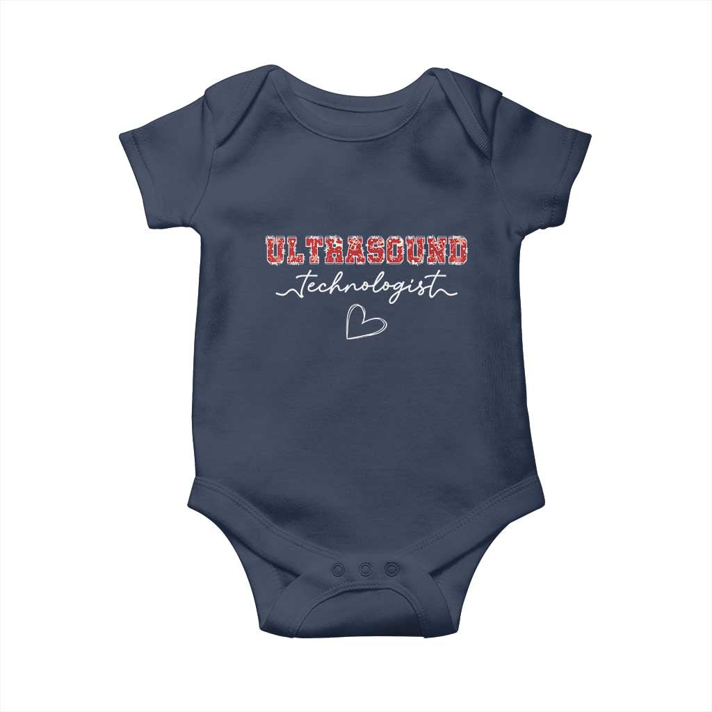 Ultrasound Tech Christmas Baby Onesie Technologist Gift Sonographer Sonography Student TS10 Navy Print Your Wear
