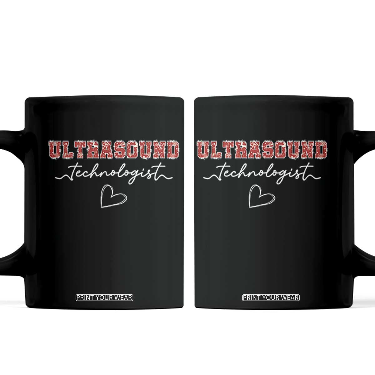 Ultrasound Tech Christmas Coffee Mug Technologist Gift Sonographer Sonography Student TS10 Black Print Your Wear