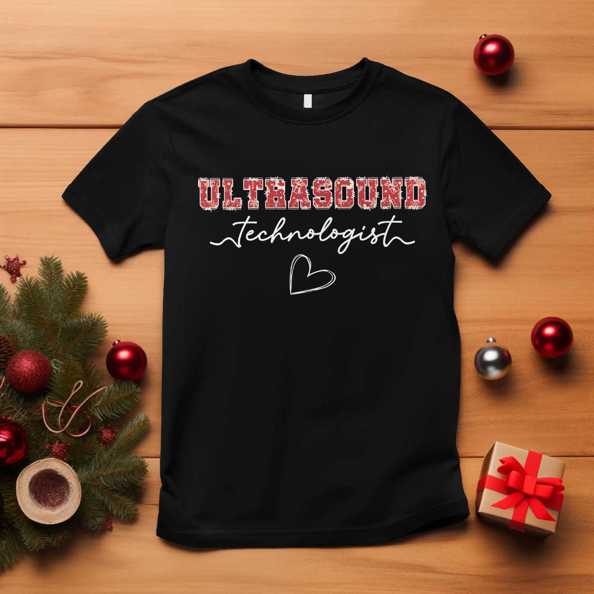 Ultrasound Tech Christmas T Shirt Technologist Gift Sonographer Sonography Student - Print Your Wear