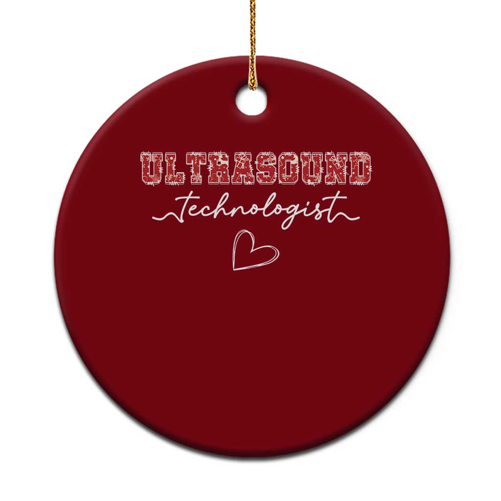 Ultrasound Tech Christmas Ceramic Ornament Technologist Gift Sonographer Sonography Student TS10 1pc Red Print Your Wear