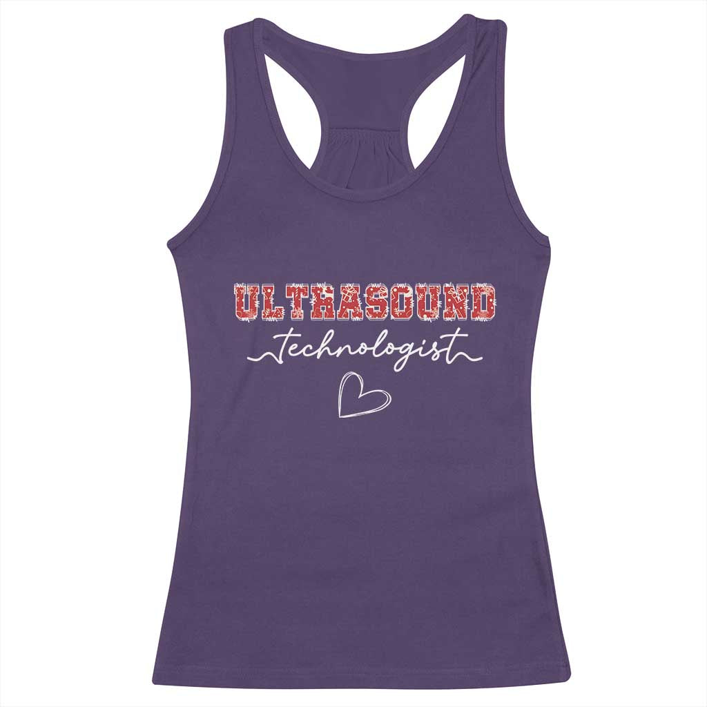 Ultrasound Tech Christmas Racerback Tank Top Technologist Gift Sonographer Sonography Student TS10 Purple Print Your Wear