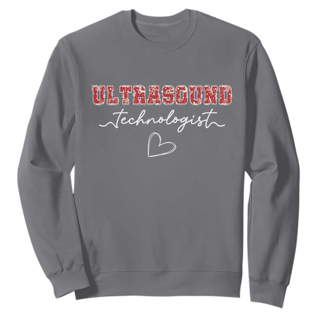 Ultrasound Tech Christmas Sweatshirt Technologist Gift Sonographer Sonography Student TS10 Charcoal Print Your Wear