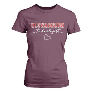 Ultrasound Tech Christmas T Shirt For Women Technologist Gift Sonographer Sonography Student TS10 Maroon Print Your Wear