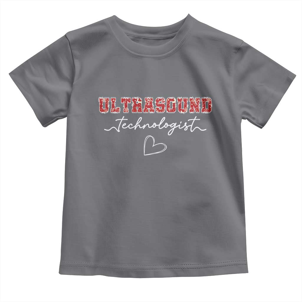 Ultrasound Tech Christmas Toddler T Shirt Technologist Gift Sonographer Sonography Student TS10 Charcoal Print Your Wear