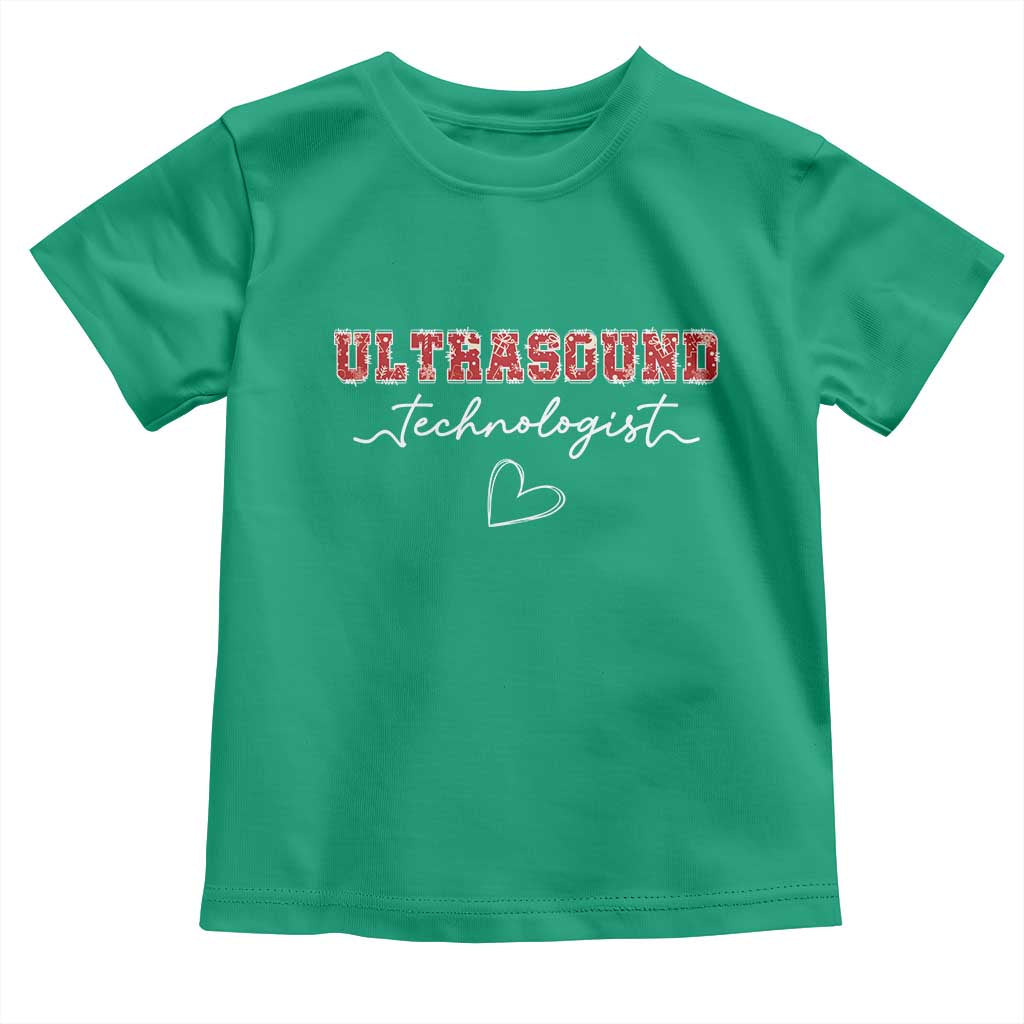 Ultrasound Tech Christmas Toddler T Shirt Technologist Gift Sonographer Sonography Student TS10 Irish Green Print Your Wear