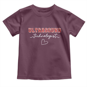 Ultrasound Tech Christmas Toddler T Shirt Technologist Gift Sonographer Sonography Student TS10 Maroon Print Your Wear