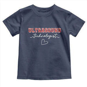 Ultrasound Tech Christmas Toddler T Shirt Technologist Gift Sonographer Sonography Student TS10 Navy Print Your Wear