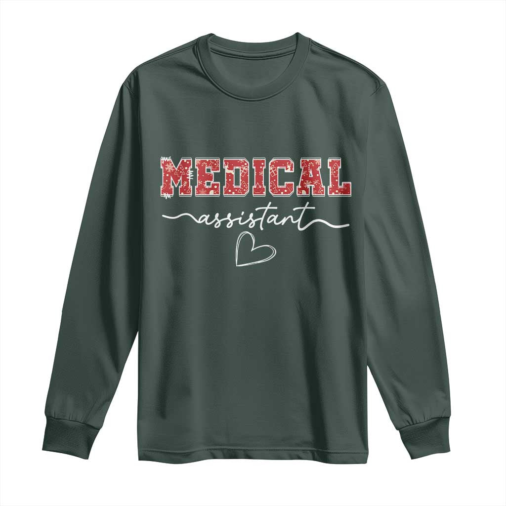Christmas Medical Assistant Long Sleeve Shirt MA Nurse Gift - Print Your Wear