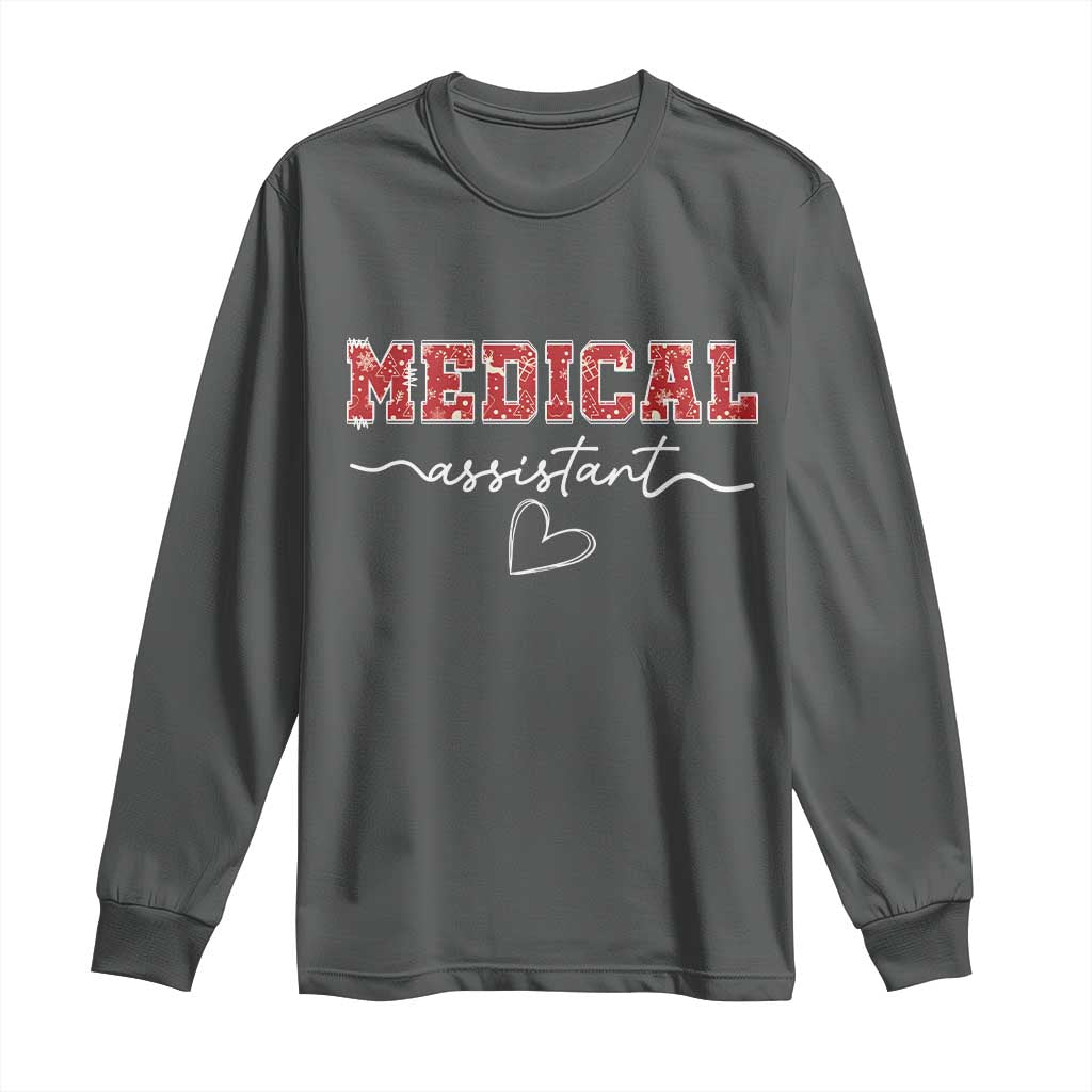 Christmas Medical Assistant Long Sleeve Shirt MA Nurse Gift - Print Your Wear