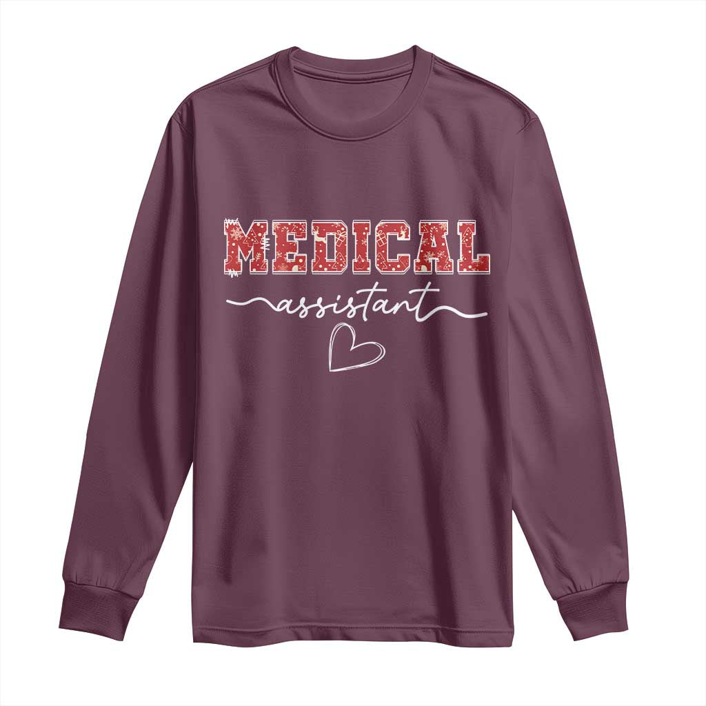Christmas Medical Assistant Long Sleeve Shirt MA Nurse Gift - Print Your Wear