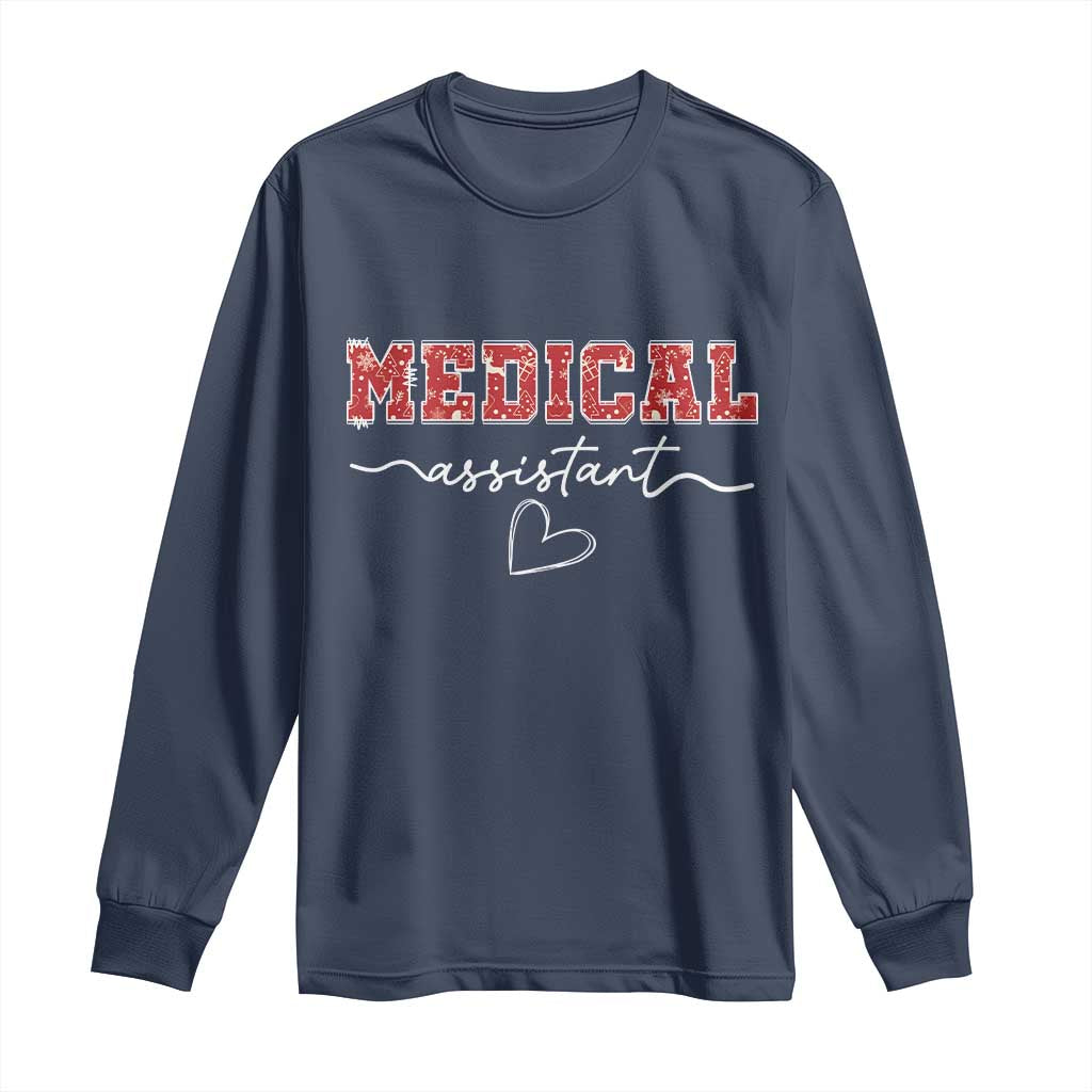 Christmas Medical Assistant Long Sleeve Shirt MA Nurse Gift - Print Your Wear