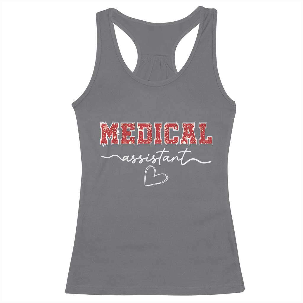 Christmas Medical Assistant Racerback Tank Top MA Nurse Gift TS10 Charcoal Print Your Wear