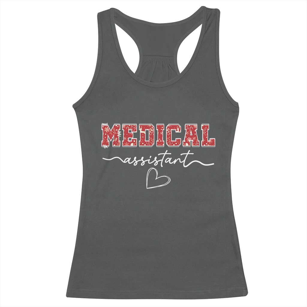 Christmas Medical Assistant Racerback Tank Top MA Nurse Gift TS10 Dark Heather Print Your Wear