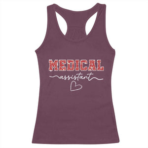 Christmas Medical Assistant Racerback Tank Top MA Nurse Gift TS10 Maroon Print Your Wear