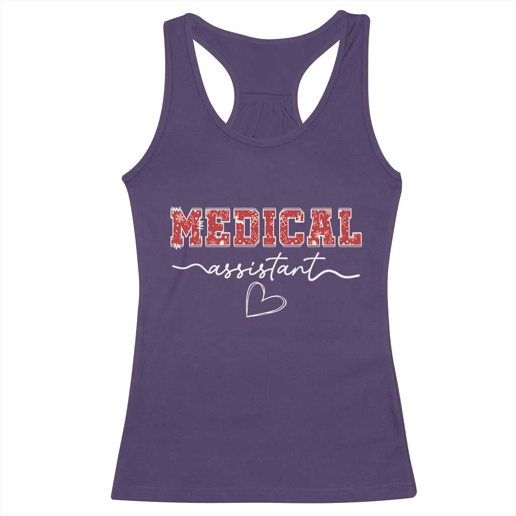 Christmas Medical Assistant Racerback Tank Top MA Nurse Gift TS10 Purple Print Your Wear