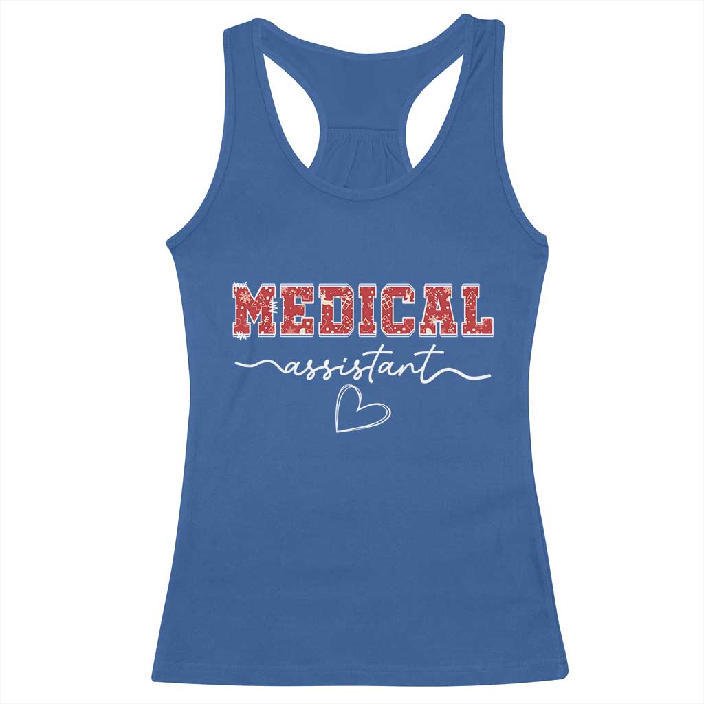 Christmas Medical Assistant Racerback Tank Top MA Nurse Gift TS10 Royal Blue Print Your Wear