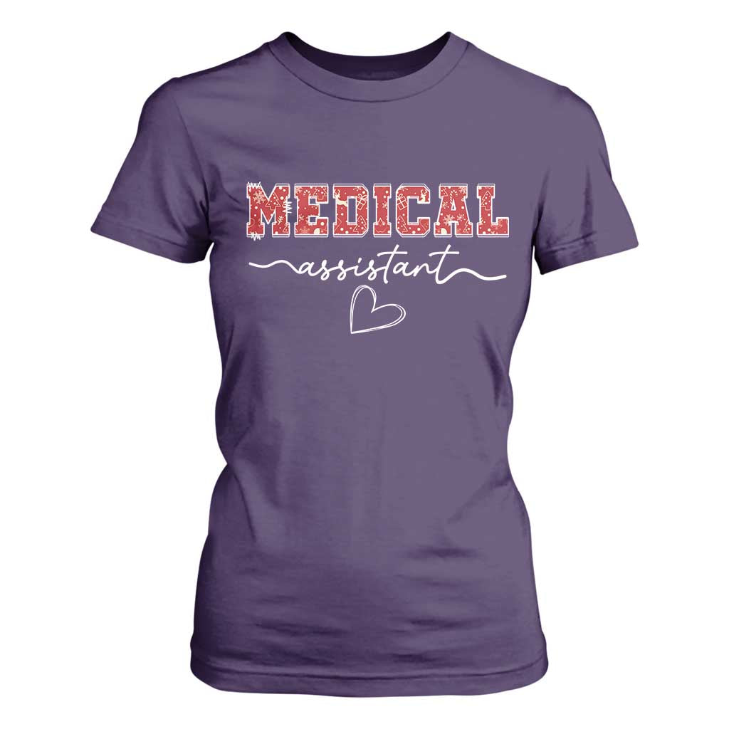 Christmas Medical Assistant T Shirt For Women MA Nurse Gift TS10 Purple Print Your Wear