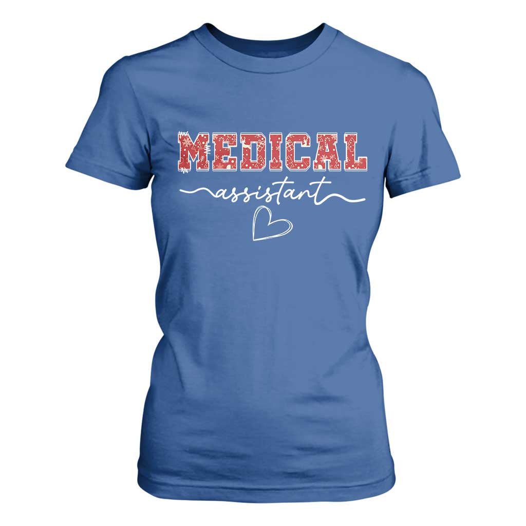 Christmas Medical Assistant T Shirt For Women MA Nurse Gift TS10 Royal Blue Print Your Wear
