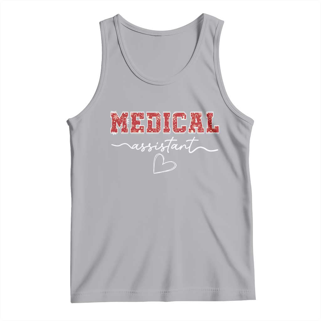 Christmas Medical Assistant Tank Top MA Nurse Gift TS10 Athletic Heather Print Your Wear